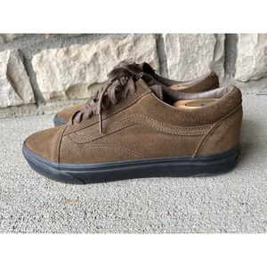Vans Old Skool Mono Tan Brown Canvas Suede Skate Shoes Men's Size 11